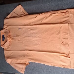 VINTAGE Polo Ralph Lauren Golf Shirt Adult Large Orange Cream Blue Pony